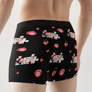 I Love You, You're Awesome, I'm Yours - Custom Couple Photo Boxer Briefs, Gift For Couple, Valentine's Gifts - Boxer Briefs - GoDuckee