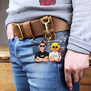 Personalized Gifts For Tennis Couple Keychain 011qhhu210125pa - Keychains - GoDuckee