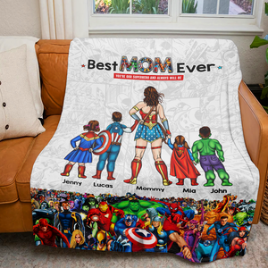 Personalized Gifts For Mom Blanket Best Mom Ever Mother's Day 01ACHU210325PA - Blanket - GoDuckee