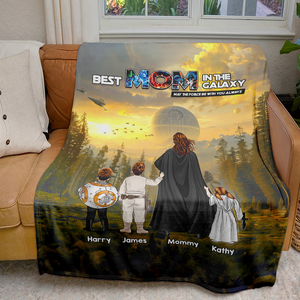 Personalized Gifts For Mom Blanket Best Mom In The Galaxy 01ACHU220325HHHG - Blanket - GoDuckee