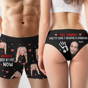 Couple Boxer - Custom photo Men & Women Boxer Briefs- Funny Couple Gift - Boxer Briefs - GoDuckee