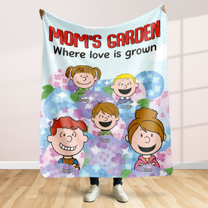 Personalized Gifts For Mom Blanket 04totn030125hh Mom's Garden Where Love Is Grown - Blanket - GoDuckee