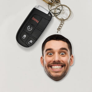 Custom Photo Face Shape Acrylic Keychain-Custom Photo keychain - Keychains - GoDuckee