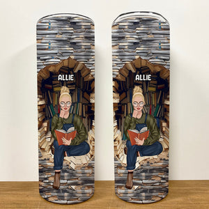 Personalized Gifts For Book Lovers Skinny Tumbler Reading Girl - Tumbler Cup - GoDuckee