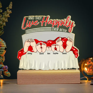 And They Live Happily Ever After-Personalized 3D Led Light- Family Gift - Led Night Light - GoDuckee