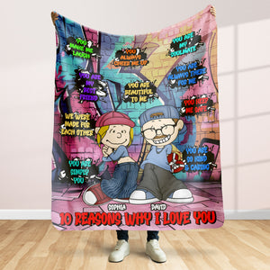 Personalized Gifts For Couple Blanket 01totn301224hg 10 Reasons Why I Love You - Blanket - GoDuckee
