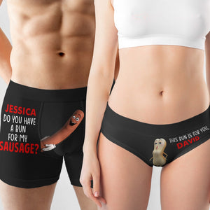 Personalized Gifts For Couple Boxer Briefs This Bun Is For You 04htqn100124 - Boxer Briefs - GoDuckee