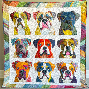 Boxers Dog Christmas Quilt Bed Set Gifts For Dog Lovers 04HUDT081124 - Blanket - GoDuckee