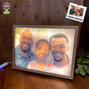 Gifts For Dad And Children, Personalized Light Picture Frame - Poster & Canvas - GoDuckee