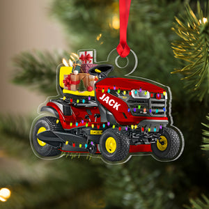 Personalized Lawn Mower Machine Ornament, Christmas Ornament, Gift For Christmas - Ornament - GoDuckee
