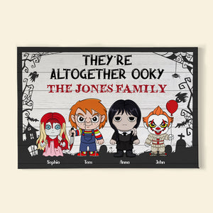 They're All Together Ooky Personalized Family Canvas Print 02NATN170723HA - Poster & Canvas - GoDuckee
