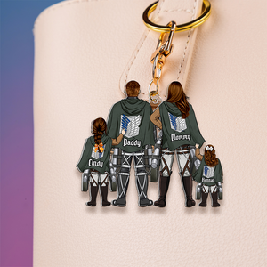 Personalized Gifts For Family Keychain Anime Family 08QHHU240225HH - Keychains - GoDuckee