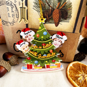 Custom Grandkids Photo, Personalized Ornament, Christmas Tree, Christmas Gifts For Grandparents, 02PGPO070923 - Ornament - GoDuckee