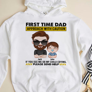 First Time Dad- Gift For Dad-Personalized Shirt-Dad Shirt - Shirts - GoDuckee