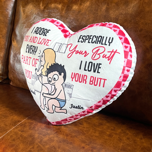 I Adore You And Love Every Part Of You, Couple Gift, Personalized Heart Pillow, Naughty Couple Pillow - Pillow - GoDuckee
