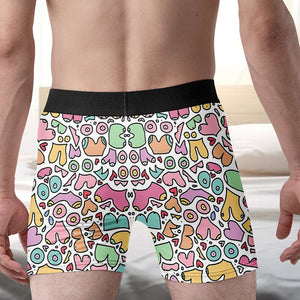 Personalized Gifts For Couple Men's Boxers and Women's Brief 02KAMH031224 - Boxer Briefs - GoDuckee