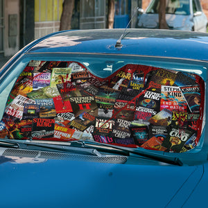 Gift For Horror Movie Fan, Personalized Windshield Sunshade, Horror Movie And Book Windshield Sunshade 06HUHN200723 - Doormat - GoDuckee