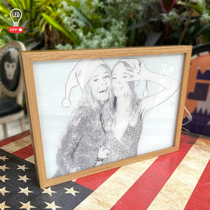 Gift For Sisters, Personalized Light Picture Frame - Poster & Canvas - GoDuckee