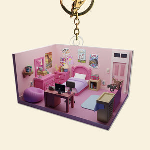 Isometric Room Keychain 01OHQN050225 - Keychains - GoDuckee