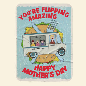Personalized Gifts For Mom Blanket You're Flipping Amazing 01TODT281224HG - Blanket - GoDuckee