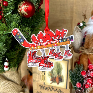 Personalized Ice Hockey Family Skates Ornament - Gift for Ice Hockey Lovers - Ornament - GoDuckee