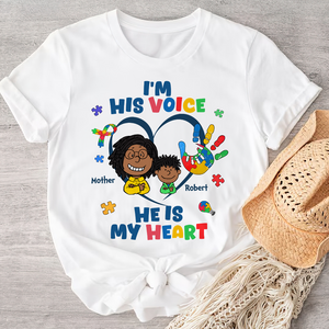 Personalized Gifts For Autism Mom Shirt I'm His Voice 03kapu240225hh - Shirts - GoDuckee