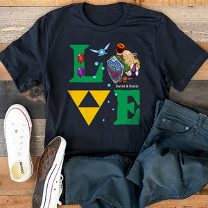 Gift For Couple, Personalized Shirt, Love Hugging Couple Shirt, Couple Gift 05NAHN110723HH - Shirts - GoDuckee