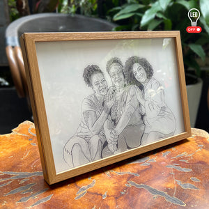 Grandma And Children Gifts, Personalized Light Picture Frame - Poster & Canvas - GoDuckee