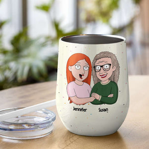 Mom, I Just Wanted To Say Thank You, Gift For Mom, Personalized Wine Tumbler 07NAHN110423HH - Wine Tumbler - GoDuckee