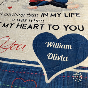 I Gave My Heart To You, Personalized Blanket, Sweet Couple Gifts - Blanket - GoDuckee