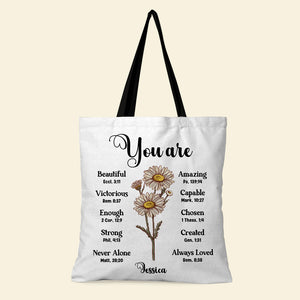 Personalized Gifts For Christian Tote Bag Birth Month Flower - Tote Bag - GoDuckee