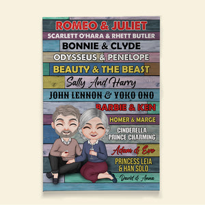 Personalized Gifts For Couple Canvas Print Elderly Couple - Poster & Canvas - GoDuckee