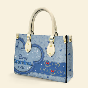 Personalized Gifts For Grandma Leather Bag Best Grandma Ever 06QHTN090124 - Leather Bag - GoDuckee