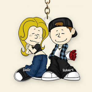 Personalized Gifts For Couple Keychain, Gangsta Love 03qhpu030125hg - Keychains - GoDuckee