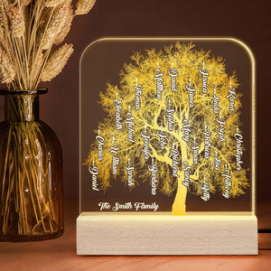 Personalized Gifts For Family LED Light Family Tree - Led Night Light - GoDuckee