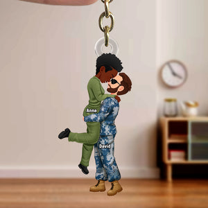 Personalized Gifts For Couple Keychain 05qhtn100125pa Custom Job Costumes - Keychains - GoDuckee