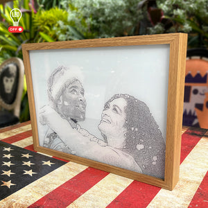 Smile Couple Gifts, Personalized Light Picture Frame - Poster & Canvas - GoDuckee