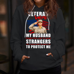 Proud Veteran Wife, Personalized Shirt, Gifts For Husband Gifts For Wife - Shirts - GoDuckee