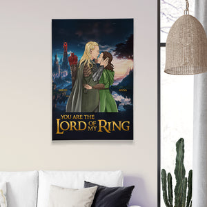 Kissing Couple Personalized Couple Canvas Print 02TOPU080124TM - Poster & Canvas - GoDuckee