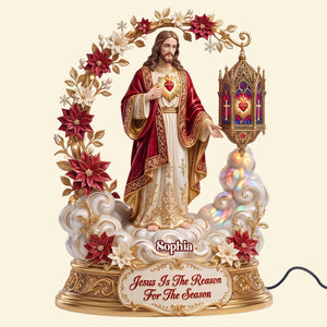 Sacred Heart Of Jesus Acrylic Light Box - Personalized Gift For Christians 05PGTN231026 - Light Box - GoDuckee