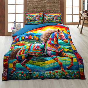 Horse Lovers Quilt Bed Set 03HUDT180125 - Blanket - GoDuckee