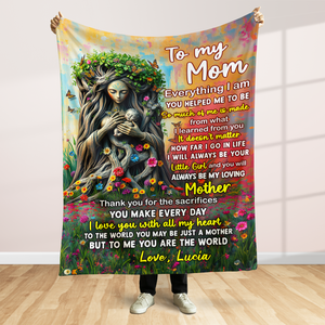 Personalized Gifts For Mom Blanket 02hupu170225 You Are The World - Blanket - GoDuckee