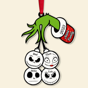 Personalized Monster Family Ornament, Christmas Acrylic Ornament -PW-01NATN260923 - Ornament - GoDuckee