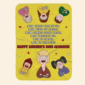 Personalized Gifts For Mom Blanket Happy Mother's Day Alright 05KADT281224HG - Blanket - GoDuckee