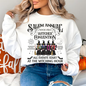Salem Annual Witches’ Convention All Events Start At The Witching Hour, Personalized Shirt, Gifts For Besties Witch - Shirts - GoDuckee