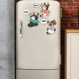 Scratching Cat, Gift For Cat Lover, Personalized Decal, Cat Scratching Plastic Decal, Christmas Gift - Home Decor - GoDuckee