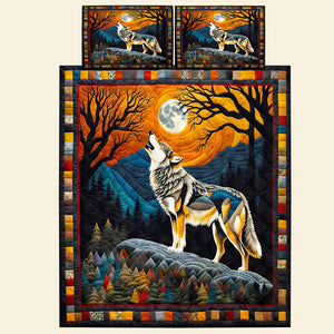 Wolf Quilt Bed Set Gifts For Wolf Lovers 04HUDT200125 - Blanket - GoDuckee