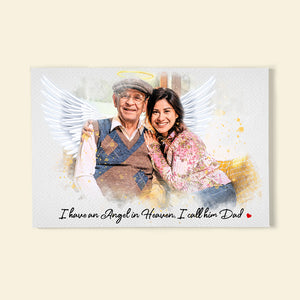 Custom Photo Gifts For Heaven Personalized Canvas Print I Have An Angel In Heaven - Canvas Print - GoDuckee