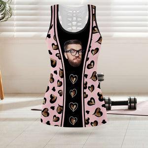 This Butt Is Taken By A Crazy Husband, Gift For Couple, Personalized Tank Top And Legging, Custom Photo Funny Legging - AOP Products - GoDuckee