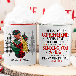 A Hug In A Mug - I Love You, Personalized Accent Mug, Gifts For Couple - Coffee Mug - GoDuckee